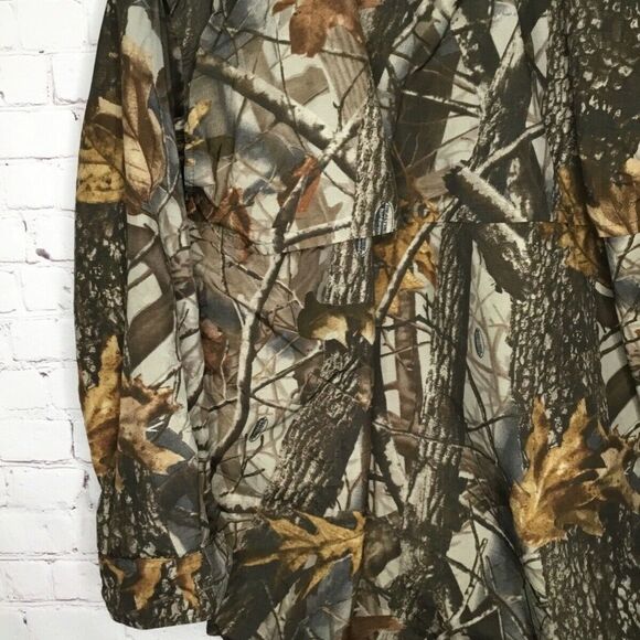 VTG Winchester Men Vented Lightweight Hunting Camo Long Sleeve Button Up Shirt L - Picture 5 of 12